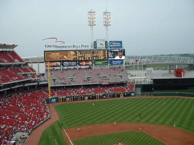 Scoreboard at the Great American Ballpark